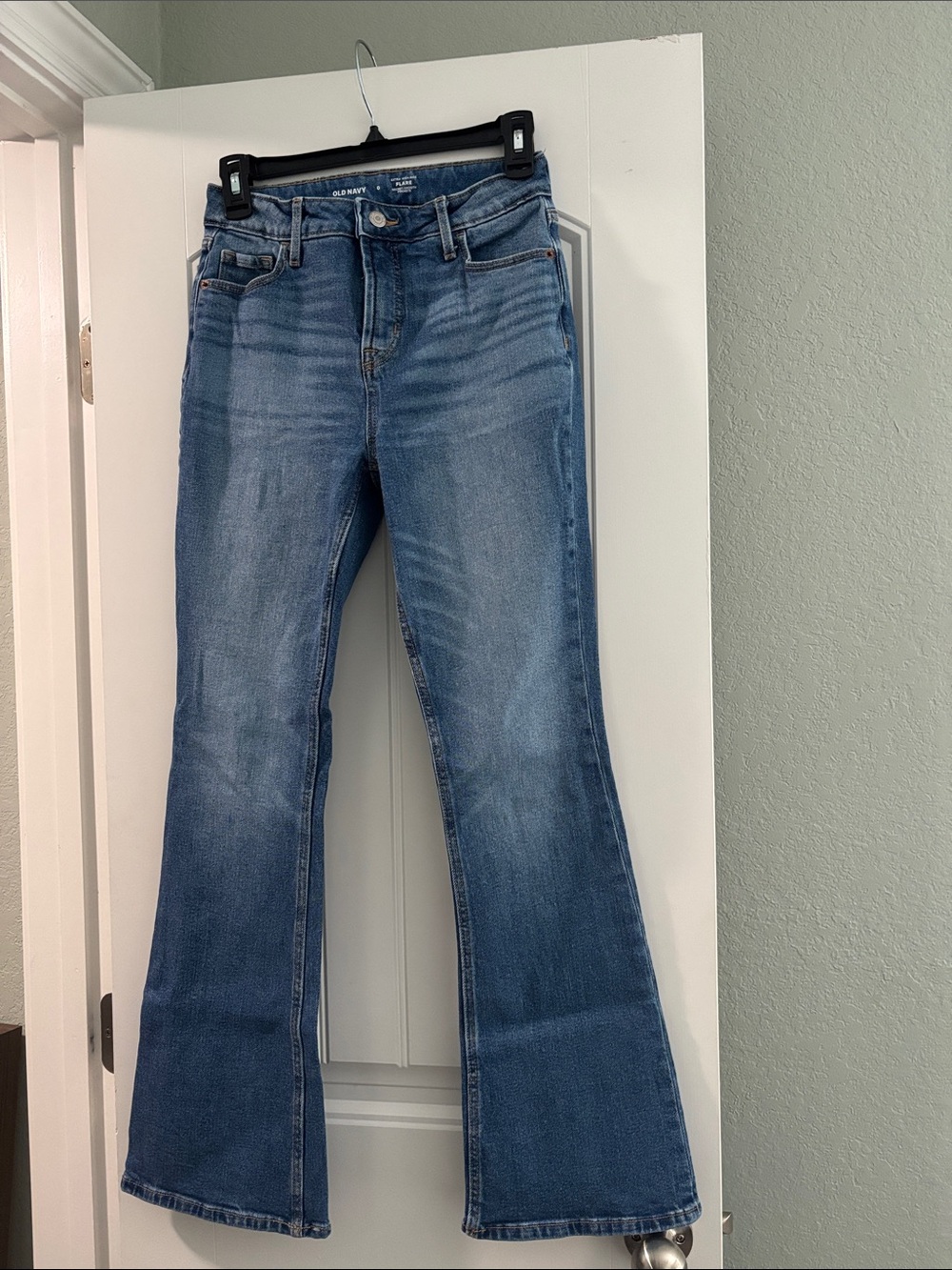 Old Navy Medium Blue Extra High Rise Flare Jeans